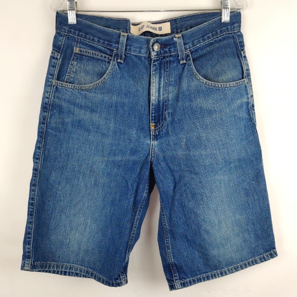 Vintage Y2K GAP Carpenter Jean Shorts Mens 32 Streetwear Denim Casual Utility